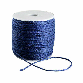 100 meter Hennep touw blauw 2 mm dikte