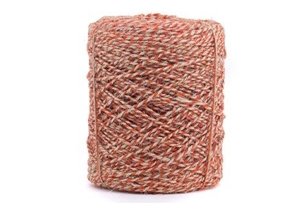 Hennep touw twisted oranje 3.5 mm dik 10 meter