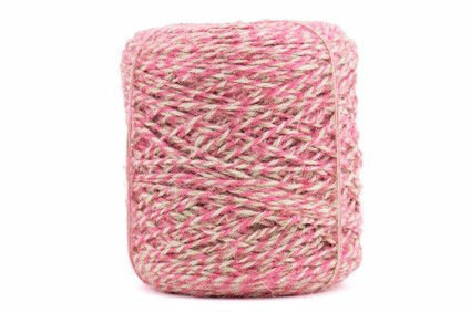 Hennep touw twisted roze 3.5 mm dik 10 meter