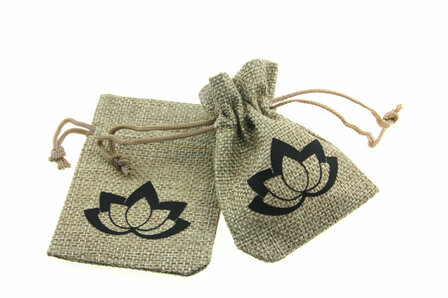 Jute look zakjes lotus 7 x 9 cm