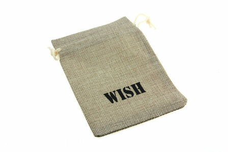 Jute look zakjes wish 9.5 x 13.5 cm