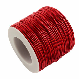 Waxkoord 1 mm rood