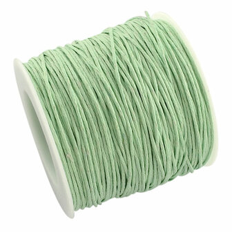 Waxkoord 1 mm pastel groen