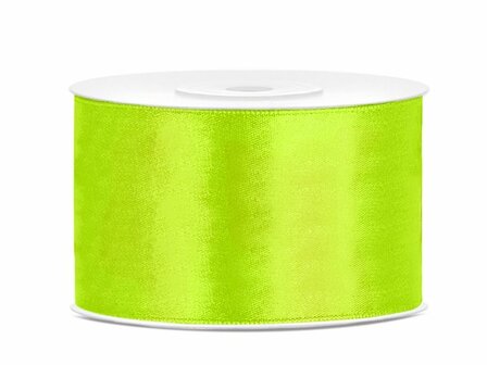 Satijn lint 38 mm neon groen