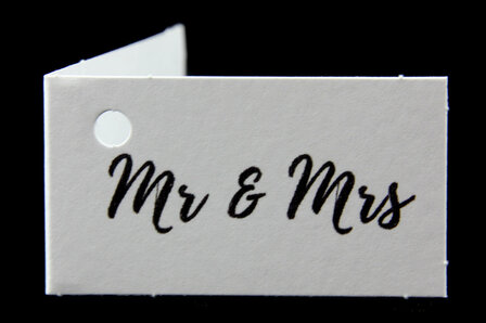 Kaartjes voor bedankjes MR &amp; MRS