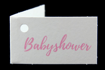 Kaartje babyshower roze