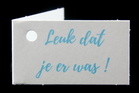 Kaartjes geboortebedankjes leuk dat je er was blauw