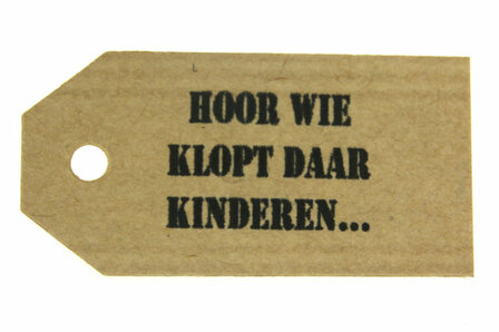 Kraft label hoor wie klopt daar kinderen