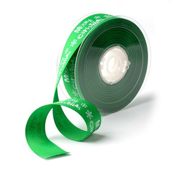 Kerstlint groen merry christmas grosgrain 25 mm breed