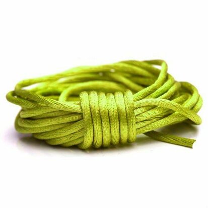 Satijn koord 2 mm lime groen