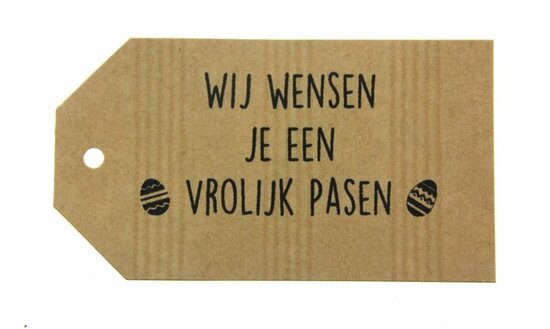 Label kraft wij wensen je een vrolijk pasen