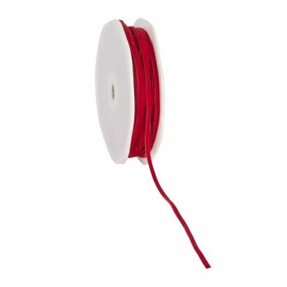 Suede koord 3 mm rood 25 meter rol