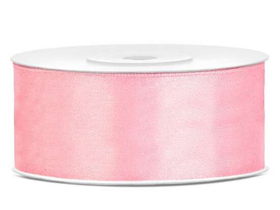 Satijn lint 25 mm roze 6 meter