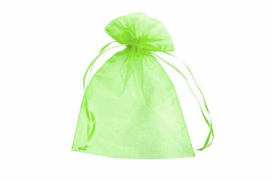 Organza zakjes 5 x 7 cm lime groen