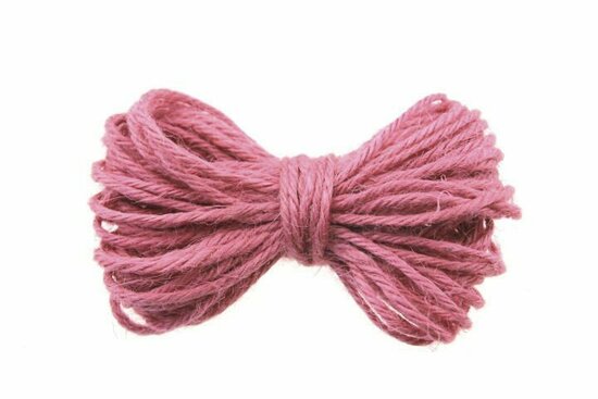 Jute touw roze 2 mm dikte 10 meter