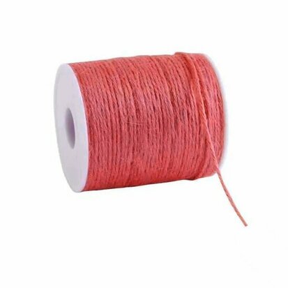 Jute touw donker roze 2 mm dikte 100 meter