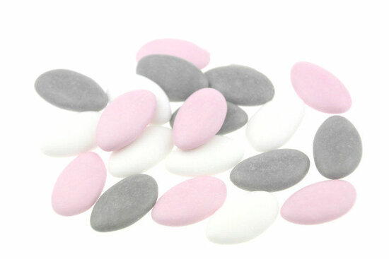 Doopsuiker mix roze - wit - grijs 500 gram