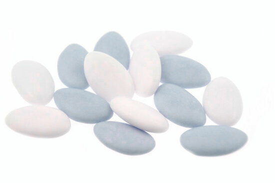 Doopsuiker mix licht blauw - wit 500 gram