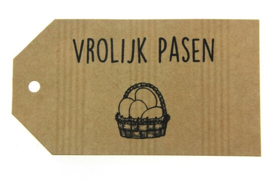 Label kraft vrolijk pasen