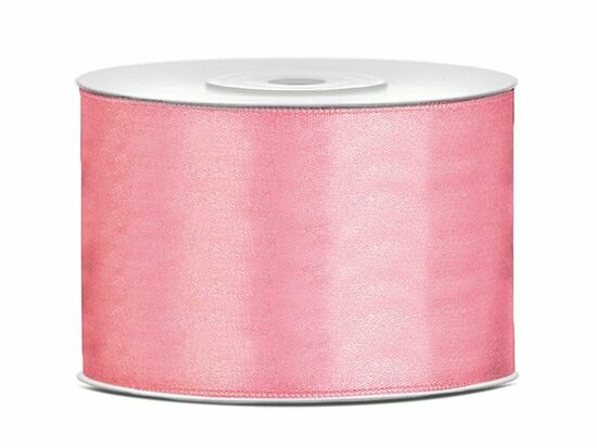 Satijn lint 50 mm oud roze 6 meter