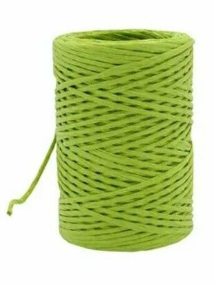 Papierdraad lime groen 2 mm dik op rol