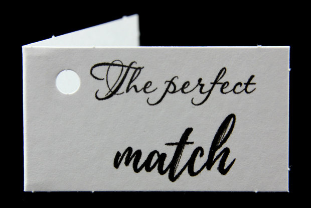 Kaartjes voor bedankjes the perfect match